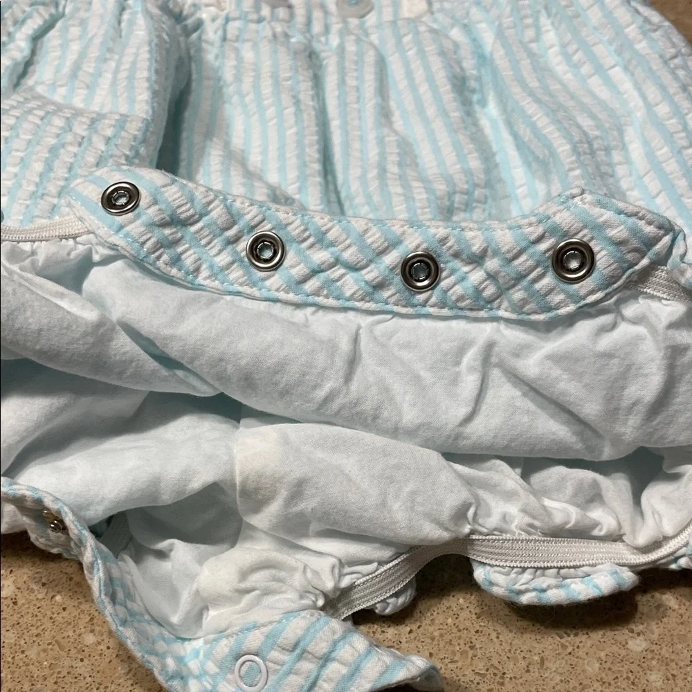 Gymboree Blue and White Striped Bodysuit